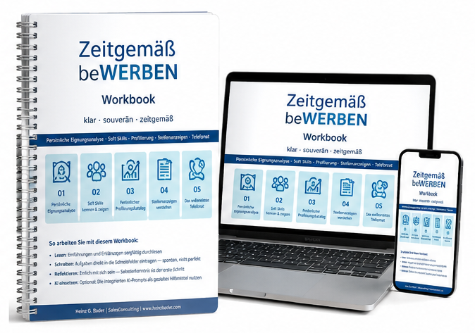 Workbook Zeitgemäß beWERBEN – Persönliche Eignungsanalyse, Soft Skills, Profilierung und Telefonat, Cover mit Laptop und Smartphone